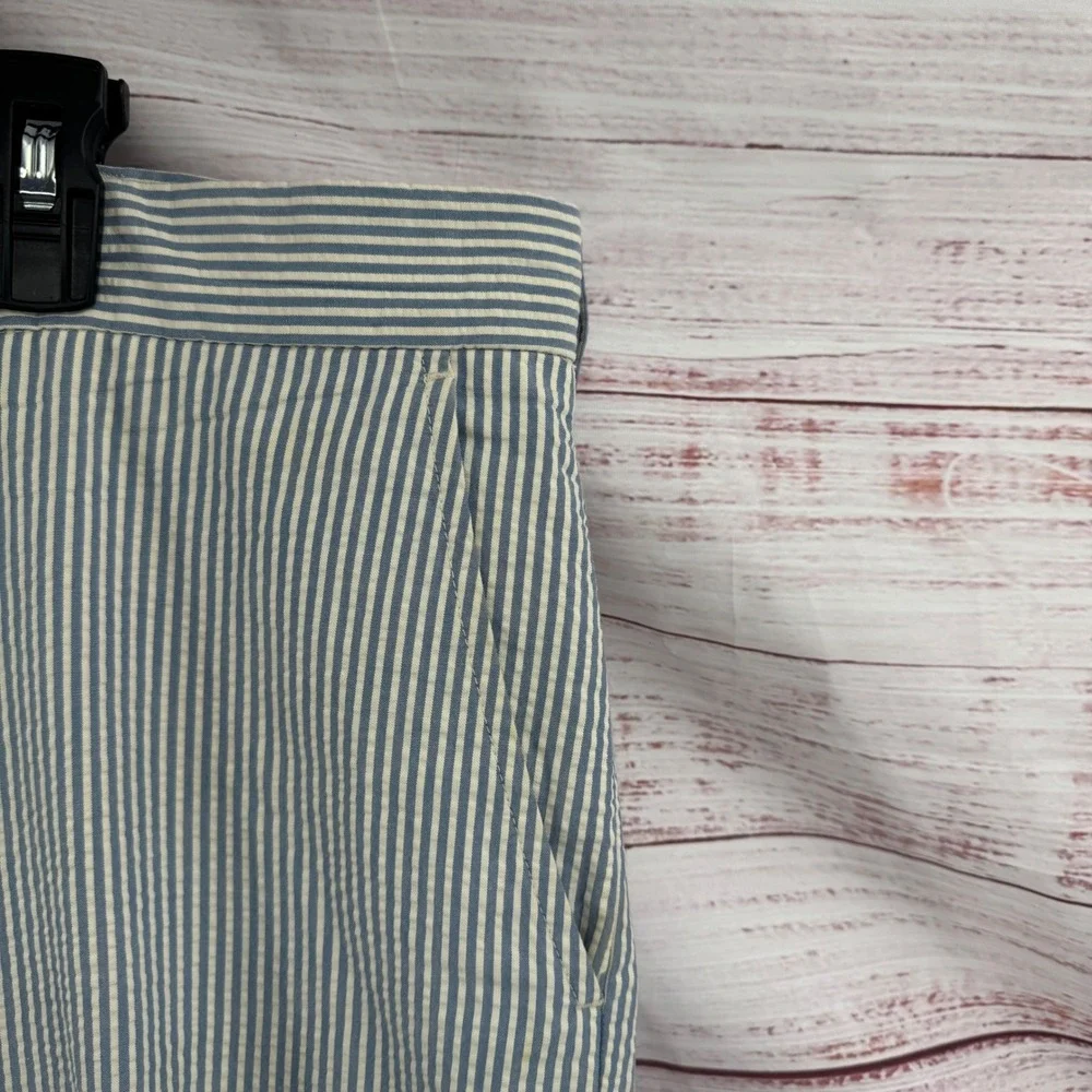 Polo Ralph Lauren Pants Mens 36x32 Seersucker Striped Blue White Cotton Chinos